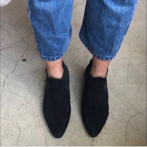 Acne Studios black Textured suede ankle boots 37